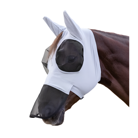 Waldhausen Puck Fly Mask With Nose Protection #colour_silver-grey
