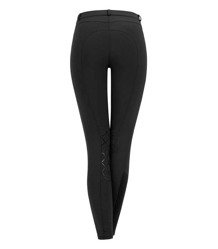 E.L.T Micro Ladies Knee Silicone Riding Breeches #colour_black