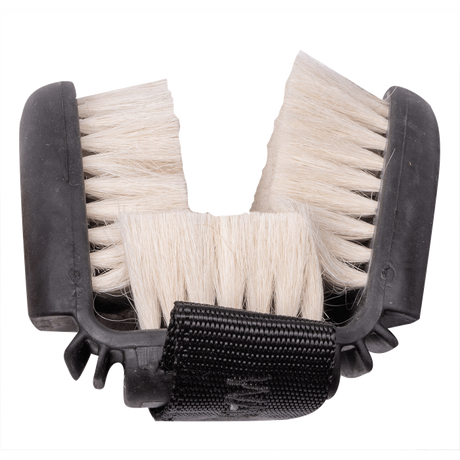 Waldhausen Flex Cuddle Brush with Goat's Bristles #colour_schwarz-grau