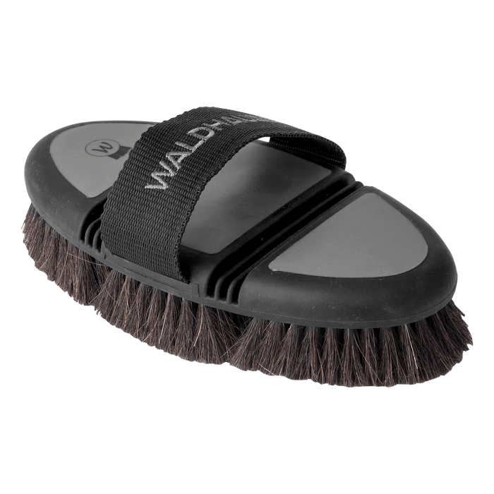 Waldhausen Flex Body Brush, horsehair #colour_black-grey