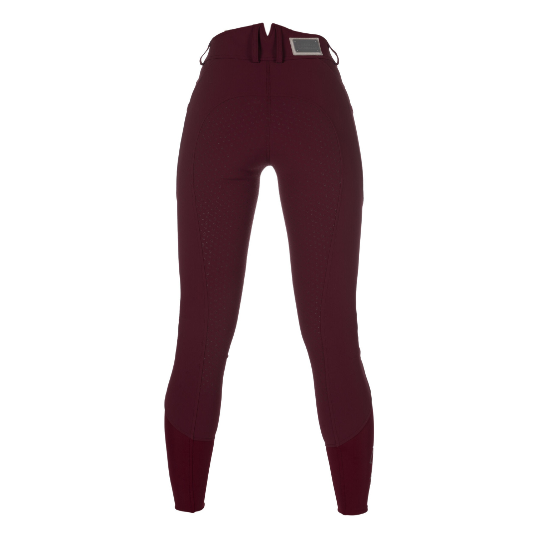 HKM Women's Silicone Full Seat Breeches -Livigno- #colour_bordeaux