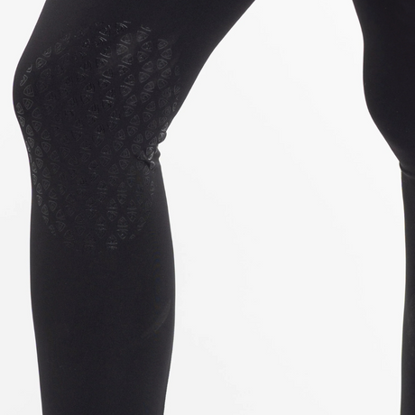 EQUIDRY Women's Water Repellent Leggings #colour_black-peacock-pink