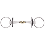 Nathe 20mm Double Jointed Loose Ring Snaffle With Sensogan Middle Link