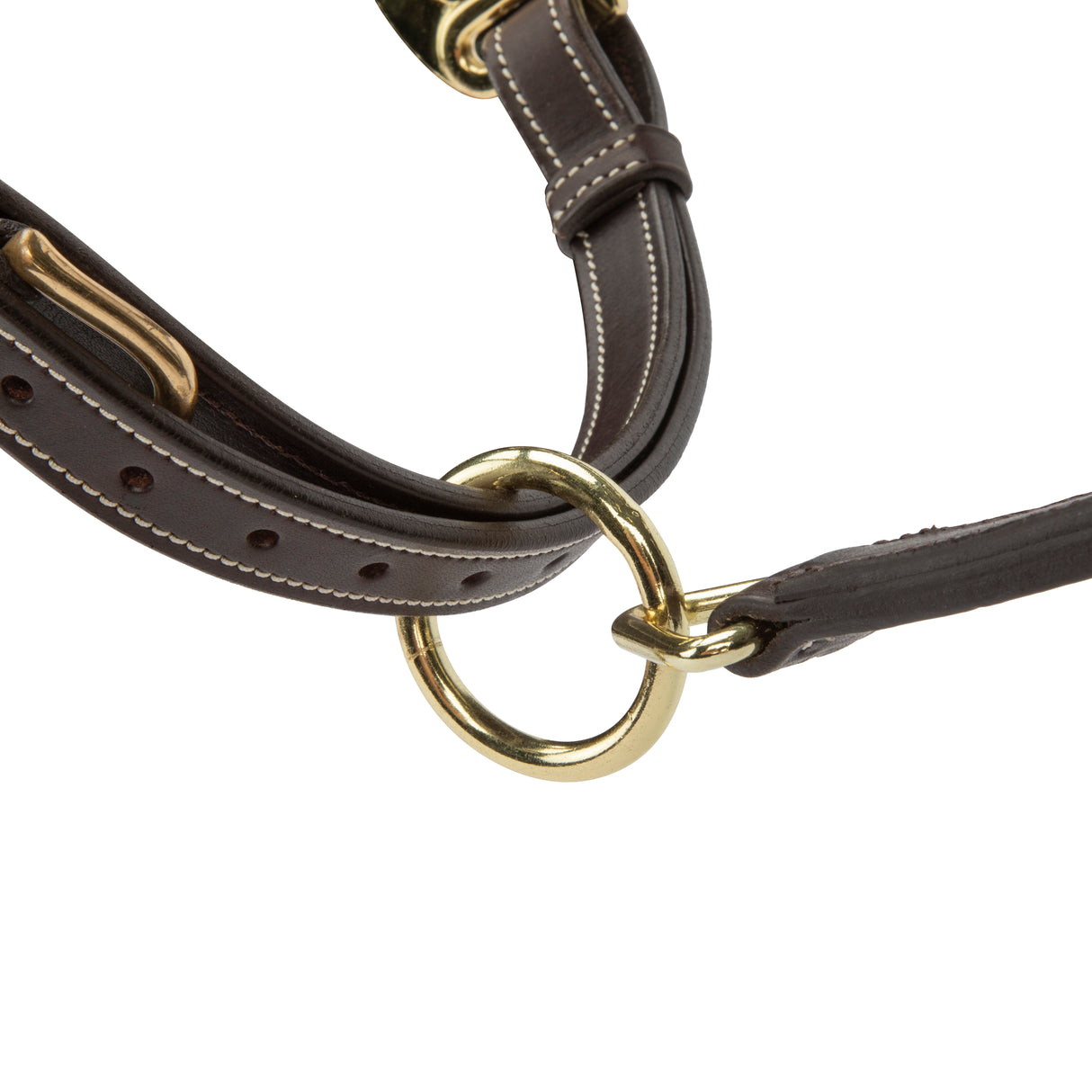 Shires Velociti Lusso Girona Leather Headcollar #colour_havana