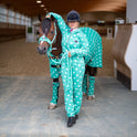 Supreme Products Adult's Dotty Fleece Onesie #colour_gorgeous-green
