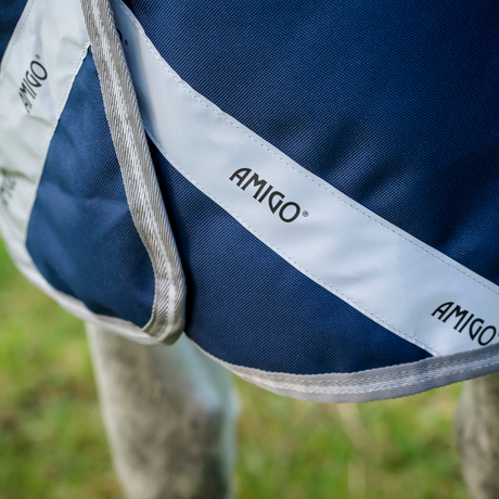 Horseware Ireland Amigo 1200D FieldSafe Plus 100g Turnout Rug #colour_navy-titanium-grey-silver