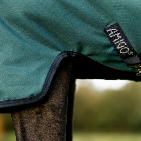 Horseware Ireland Amigo Ripstop 900D 200g Turnout Rug #colour_dynasty-green-navy-silver