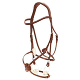 Stubben 2700 Pro-Jump Mexican Noseband Snaffle Bridle #colour_redwood-redwood