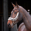 Shires Velociti Rapida Fleece Curved Flash Noseband #colour_havana
