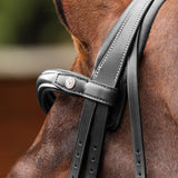 Shires Velociti LUSSO Opus 180M Dressage Cavesson Bridle #colour_black