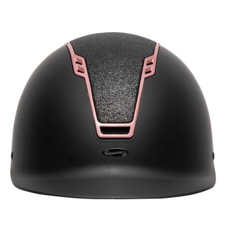 SWING H22 Shine Riding Helmet #colour_black-matt-black-shine-rosé-gold
