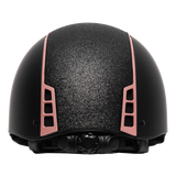SWING H22 Shine Riding Helmet #colour_black-matt-black-shine-rosé-gold