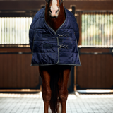 Weatherbeeta Comfitec PP Channel Quilt 220G Detach-A-Neck Stable Rug #colour_navy-charcoal