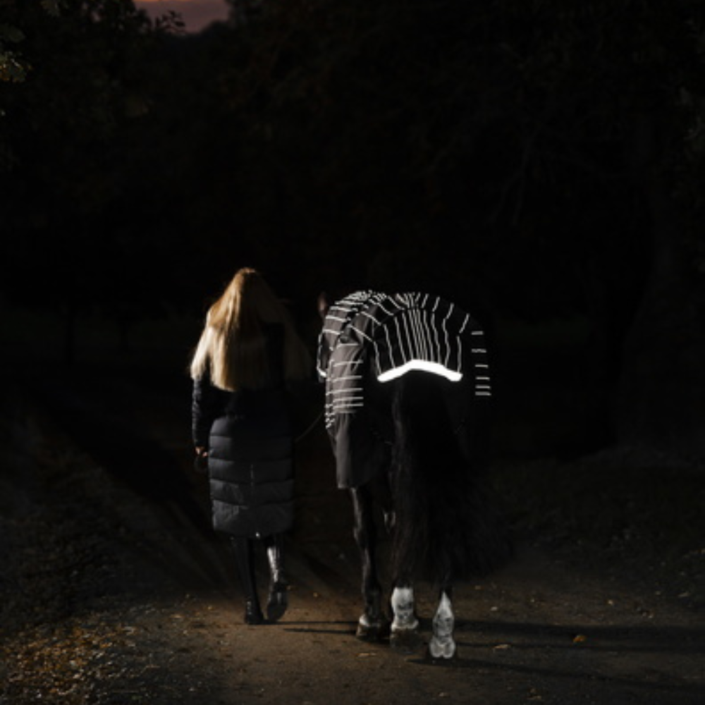 Horseware Ireland Amigo 1200D FieldSafe Reflectech Plus 0g Turnout Rug #colour_black-reflective-black