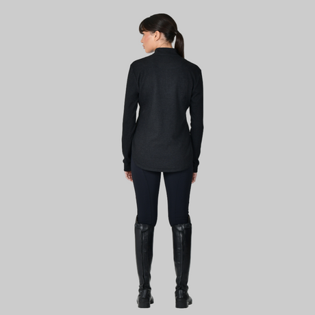 Weatherbeeta Ladies London Layer Long Sleeve Top #colour_black-marle
