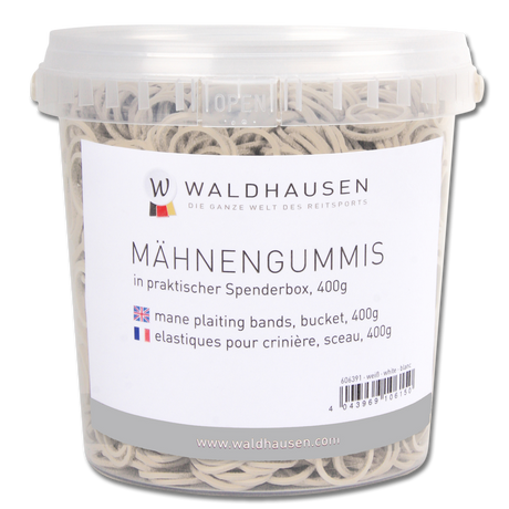 Waldhausen Mane Plaiting Bands in Tub #colour_white