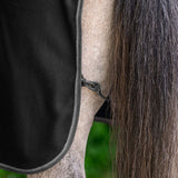 Waldhausen Economic Fleece Rug with Cross Surcingles #colour_black
