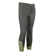 HKM Children's Silicone Full Seat Riding Breeches -Claire- #colour_grey-green