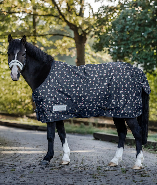 Waldhausen Lucky Fleece Turnout Rug #colour_night-blue