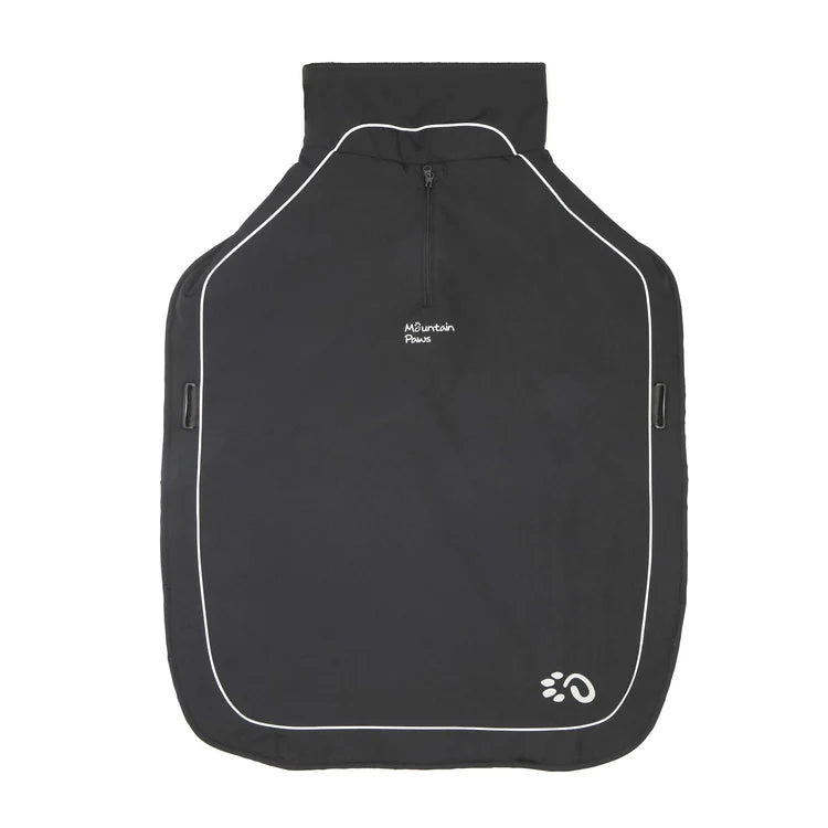 Mountain Paws Fleece Lined Dog Raincoat #colour_black