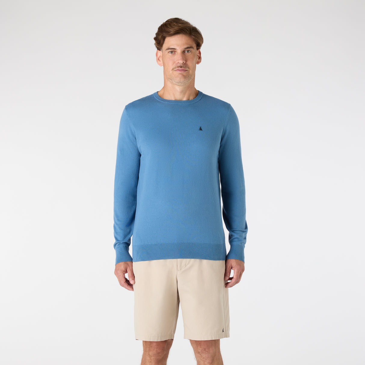 Musto Men's Original Lite Crew Knit #colour_blue