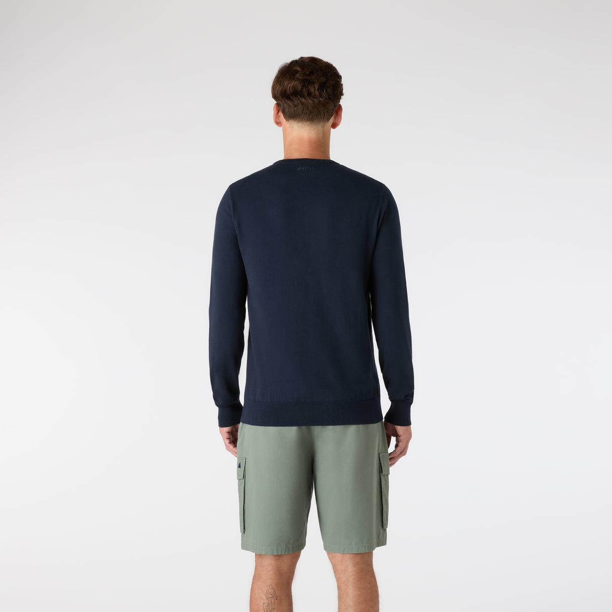 Musto Men's Original Lite Crew Knit #colour_navy