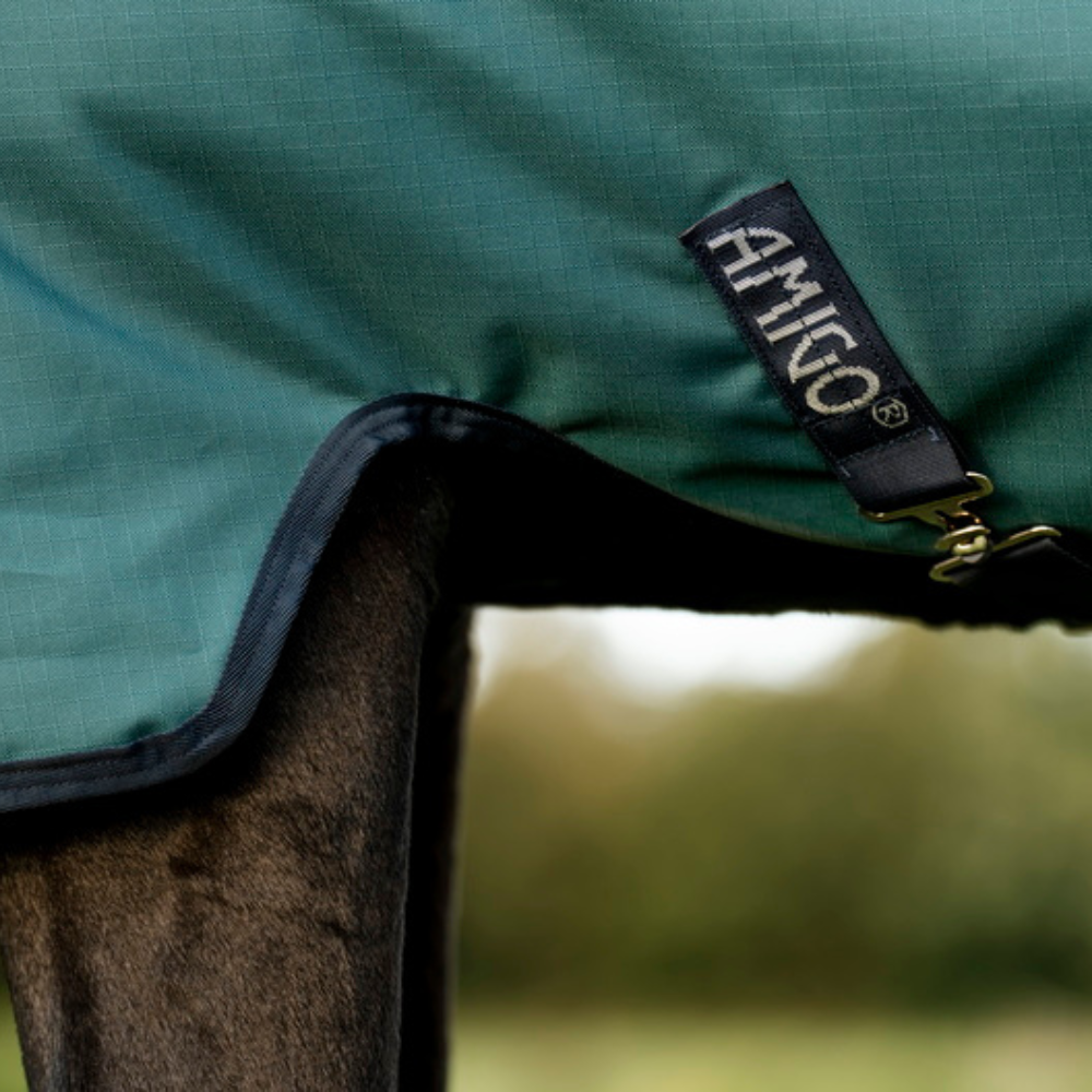 Horseware Ireland Amigo Ripstop 900D 100g Turnout Rug #colour_dynasty-green-navy-silver