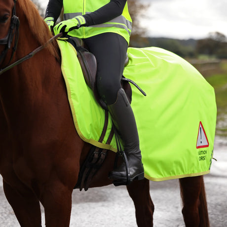 Shires EQUI-FLECTOR Waterproof Exercise Sheet #colour_yellow