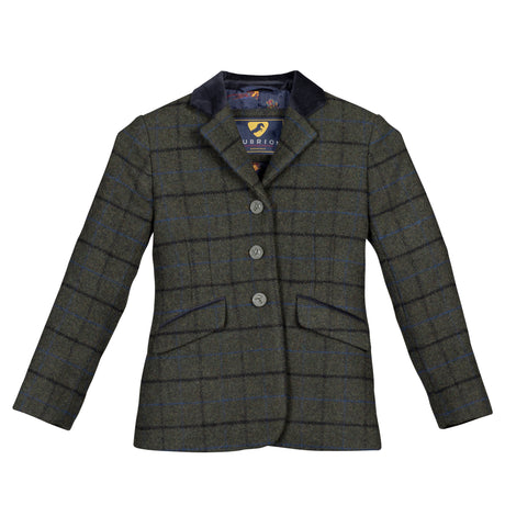 Shires Aubrion Saratoga Children's Jacket #colour_dark-green-check