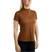 Montar MoBriella Short Sleeved Training Shirt with Gun Metal Crystals #colour_toffee