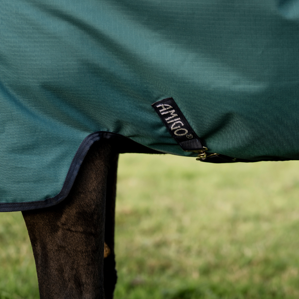 Horseware Ireland Amigo Ripstop 900 Fleece Lined 50g #colour_dynasty-green-navy-silver