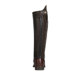Equestro Unisex Leather Gaiters With Contrasting Profile #colour_brown
