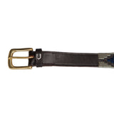 Leather belt with southwest patterm