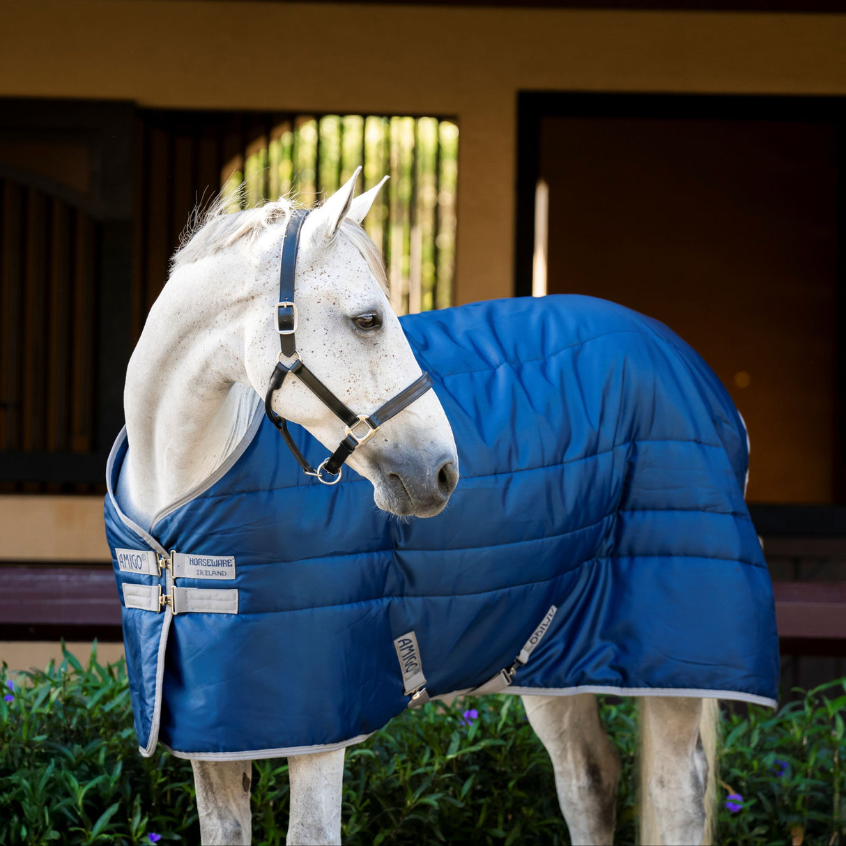 Horseware Ireland Amigo Ripstop Insulator 50g Stable Rug #colour_navy-titanium-grey