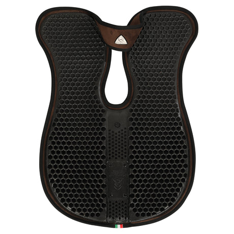 Acavallo Pad WFS Suede Hexagonal Gel Rear Riser #colour_brown