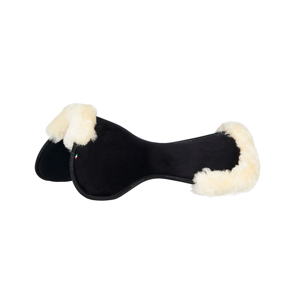 Acavallo Pad MF-S JCCS-S CW-CS Suede Cut-Out Sheepskin Flat #colour_black-natural
