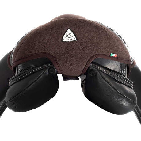 Acavallo Ortho-Coccyx Seat Saver Dressage Hexagonal Gel-Out Dri-Lex 20mm #colour_brown
