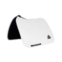 Acavallo Stripe Suede Dressage Saddle Pad W/Square Back Corner #colour_white