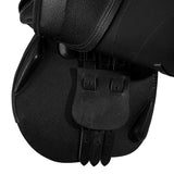 Acavallo Firenze Jumping Saddle Wooden Tree Double Leather #colour_black