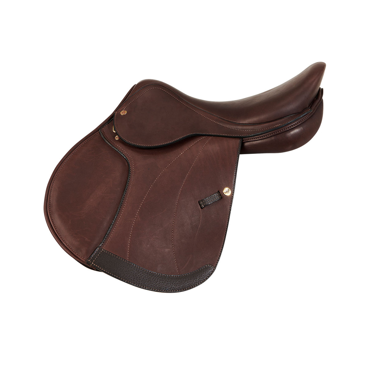 Acavallo Firenze Jumping Saddle Wooden Tree Double Leather #colour_brown