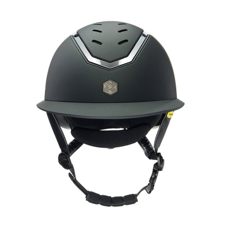 Charles Owen Matte Kylo Wide Peak with MIPS Riding Hat #colour_black-matte-silver