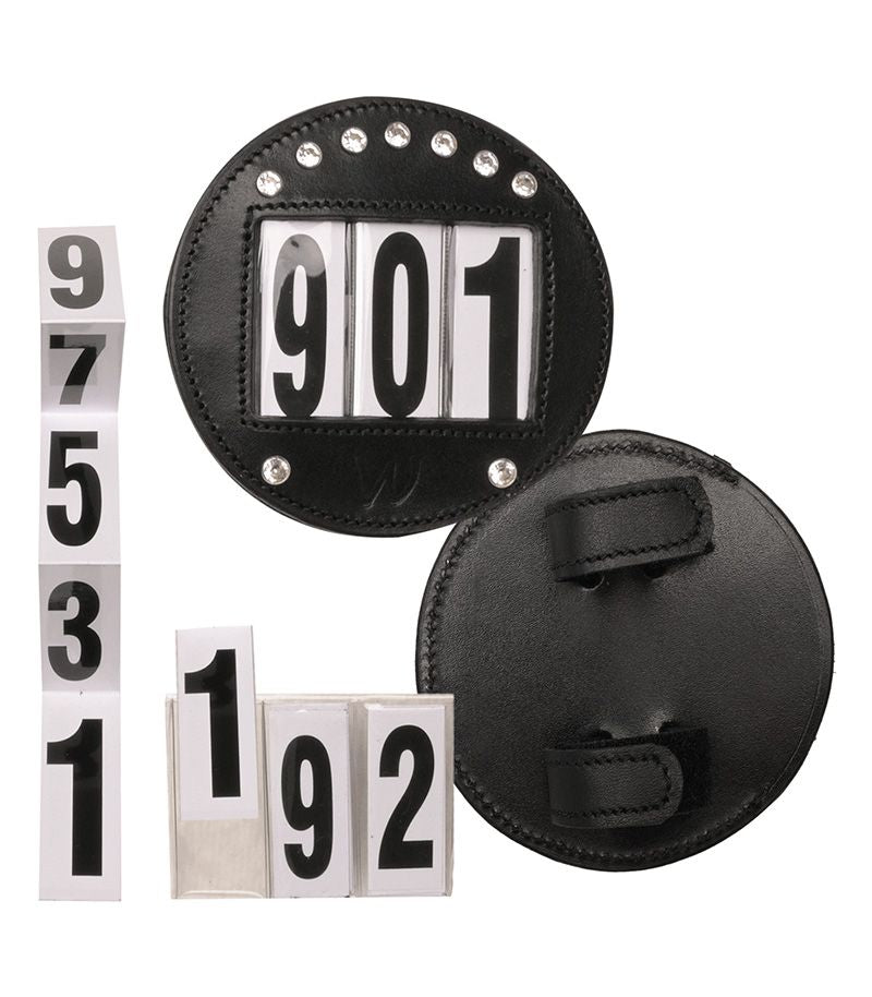 Waldhasuen Leather Bridle Numbers #colour_black