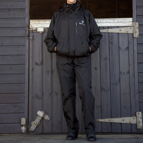 EQUIDRY Women's Lined Waterproof Trousers #colour_black