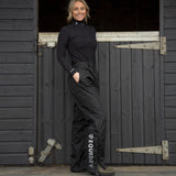 EQUIDRY Women's Lined Waterproof Trousers #colour_black