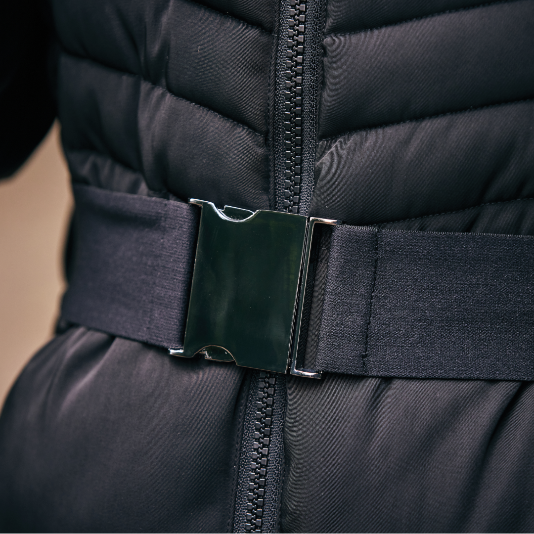 Dublin Belted Ladies Longline Puffer #colour_black