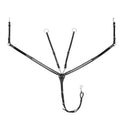 Tanned leather fork breastplate with silver clincher