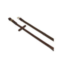 Equestro Reins For English Bridle With Brass Buckles #colour_brown