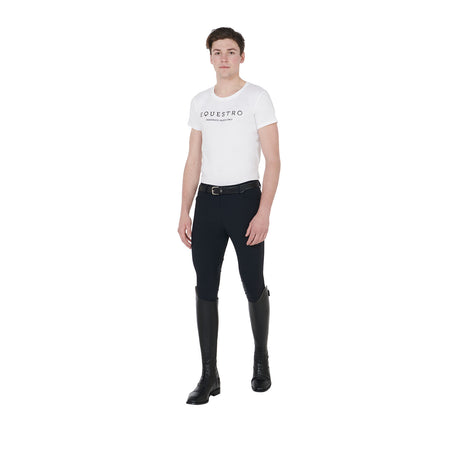 Equestro Men's Slim Fit T-Shirt With Contrasting Writing #colour_white