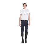 Equestro Men's Slim Fit Grip Breeches With Logo