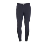 Equestro Men's Slim Fit Grip Breeches With Logo #colour_blue